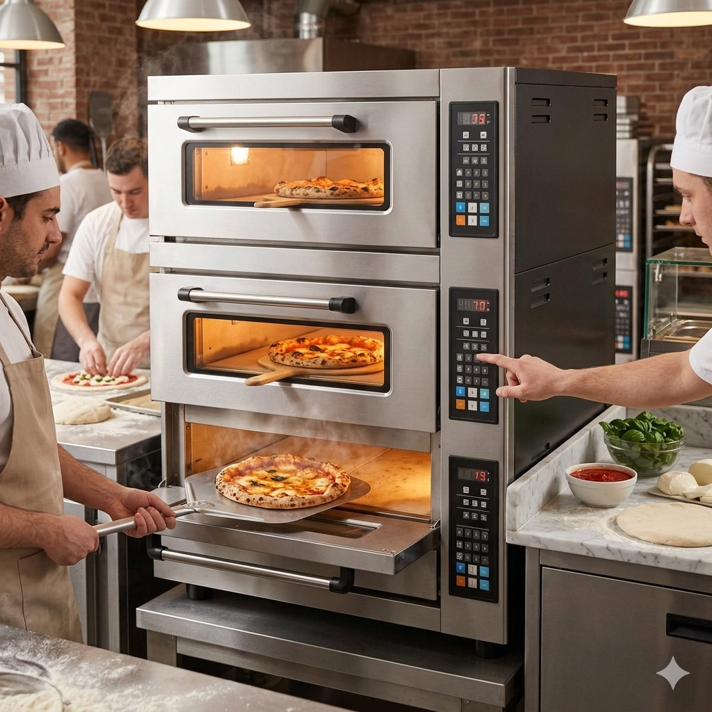 Profesyonel Mutfaklar İçin Güçlü Çözüm: Üç Katlı Elektrikli Pizza Fırını