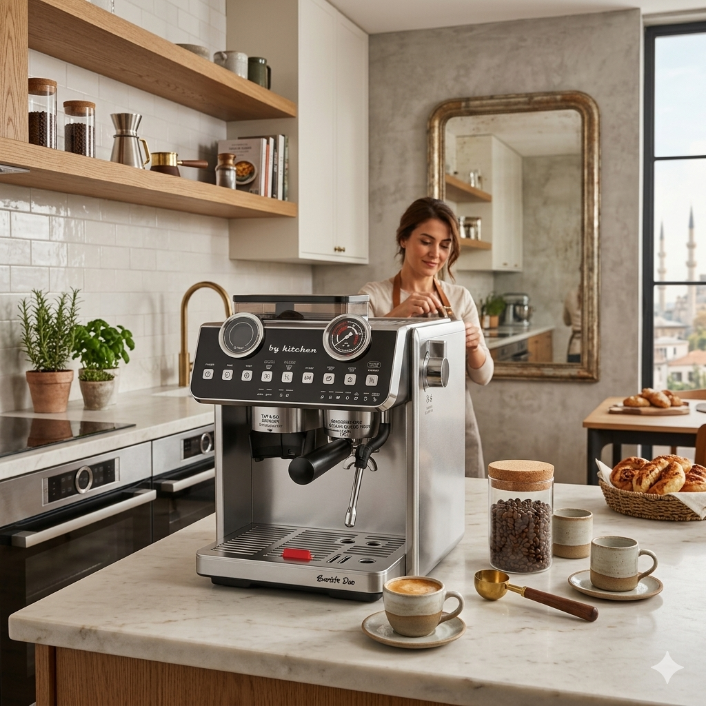 Ev ve Ofis Kullanımı İçin Profesyonel Deneyim: By Kitchen Barista Duo Espresso Kahve Makinesi