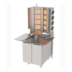 Atalay ADG-8DS Duvara Monteli Hareketli Alt Arabalı Döner Sabit Makinesi, 4+2 Radyanlı (Doğalgaz-LPG) - Atalay