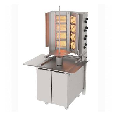 Atalay ADG-8DS Duvara Monteli Hareketli Alt Arabalı Döner Sabit Makinesi, 4+2 Radyanlı (Doğalgaz-LPG) - 1