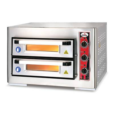 Atalay APF-40-2 20 cm x 4 Pizza Kapasiteli Çift Katlı Pizza Fırını, Elektrikli - 1