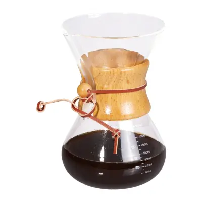 Biradlı GRV-313 Pour Over Chemex Ahşap Tutacaklı Kahve Demleyici, 800 ml - 1