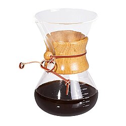 Biradlı GRV-313 Pour Over Chemex Ahşap Tutacaklı Kahve Demleyici, 800 ml - Biradlı