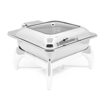 Biradlı GRV-4023 Ekonomik Kare Chafing Dish, GN 2/3 - 1