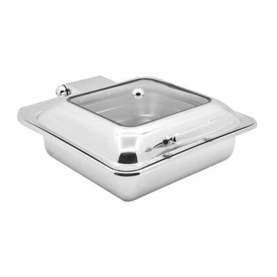 Biradlı GRV-4023 Ekonomik Kare Chafing Dish, GN 2/3 - 2