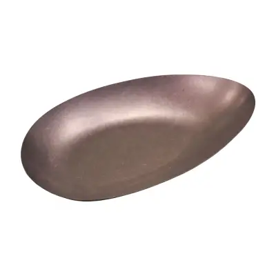 Biradlı GRV-R241001-Bakır Açık Büfe Retro Sunum Tabağı, 30x14,5x3,3 cm - 1