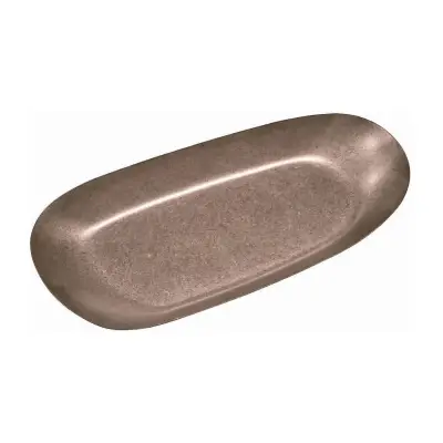Biradlı GRV-R241002-Bakır Açık Büfe Retro Sunum Tabağı, 31,5x15x3,3 cm - 1
