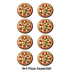 By Kitchen DPO-502 24 cm x 8 Pizza Kapasiteli Çift Katlı Pizza Fırını, Elektrikli - 2