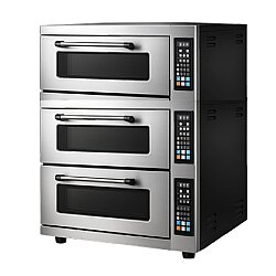 By Kitchen DPO-503 24 cm x 12 Pizza Kapasiteli 3 Katlı Pizza Fırını, Elektrikli - By Kitchen