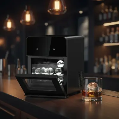 By Kitchen Hazneli Ice Ball Buz Makinesi, 10 Kg/Gün Üretim Kapasiteli, Küre Elit Tip Buz - 2