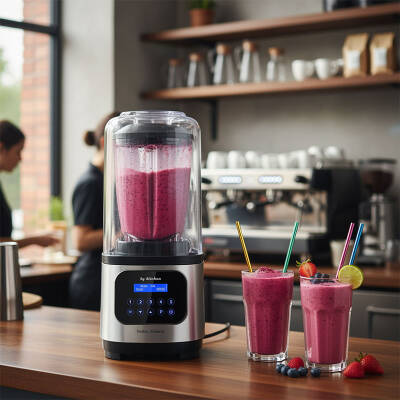 By Kitchen Silencer Gürültü Önleyici Kapaklı Dijital Bar Blender, 2 L, 1800 W, Gri - 2