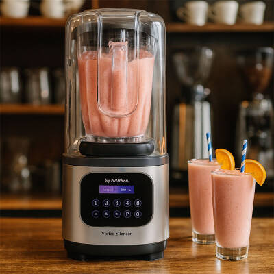 By Kitchen Silencer Gürültü Önleyici Kapaklı Dijital Bar Blender, 2 L, 1800 W, Gri - 4