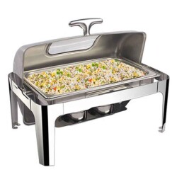 Chafing Dish Roll Top Camlı 9 L (CDR-9C) - 2