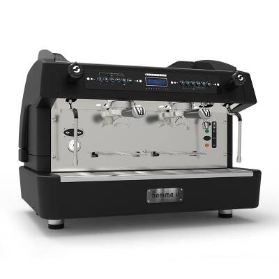 Fiamma Compass 2 Double Boiler Tall Cup Espresso Kahve Makinesi, 2 Gruplu, Siyah - 1