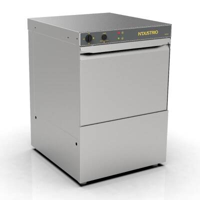 Ndustrio WZ-40 D Bardak Yıkama Makinesi, 40 Sepet/Saat Kapasiteli, Drenaj Pompalı - 1