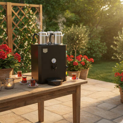 Remta DE10 Jumbo Çay Makinesi, 3 Demlikli, 40 L, Elektrikli, Siyah - 2