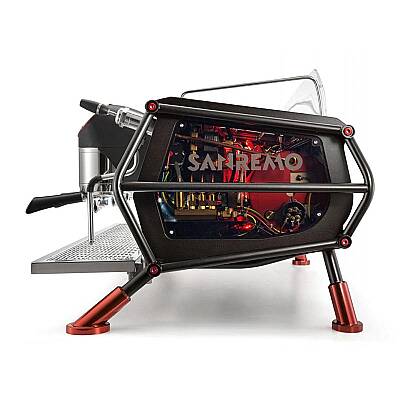 Sanremo Racer Naked Multiboiler Tam Otomatik Espresso Kahve Makinesi, 2 Gruplu, Siyah-Kırmızı - 2