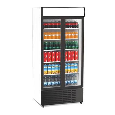 Senox SDS-1010 Kanopili Market Teşhir Dolabı, 2 Çarpma Kapılı, Siyah - 1