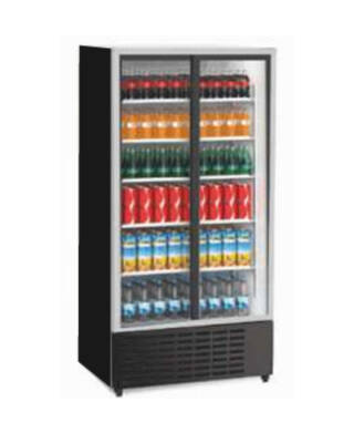 Senox SDS-1010 Kanopisiz Market Teşhir Dolabı, 2 Çarpma Kapılı, Siyah - 1