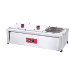 SilverInox BM03 Camsız Benmari, 3'lü, Elektrikli - Silverinox