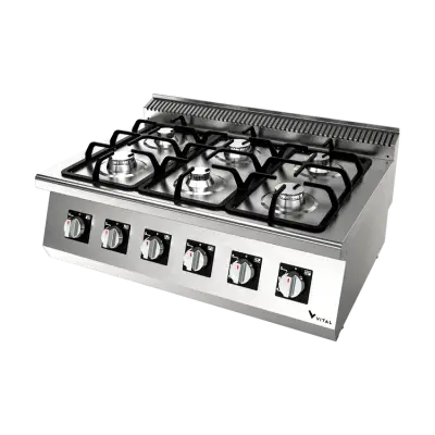 Vital 600 Seri GKO6030 6 Brülörlü Gazlı Ocak - 1