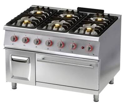 Vital GKF9030 6 Brülörlü Gazlı Kuzine Fırınlı, 900 Seri - 1