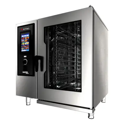 Vital MAESTRO 101G-TOUCH Gazlı Kombi Fırın, 10 x GN 1/1 Tepsi Kapasitesi - 1