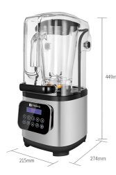 Vosco HS-212C Dijital Soundproof Kapaklı Pro Blender, 2200 W, 2 L - 3