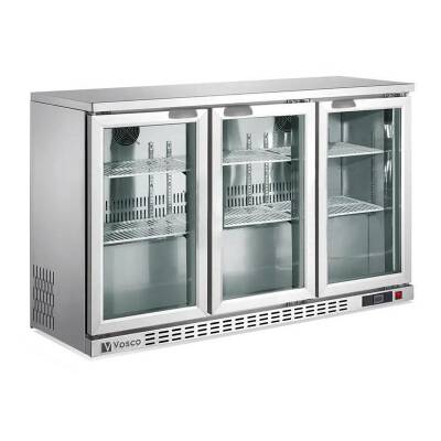Vosco VBB-G350 3 Kapılı Bar Arkası Şişe Soğutucu Dolap, 338 L, Gri - 1