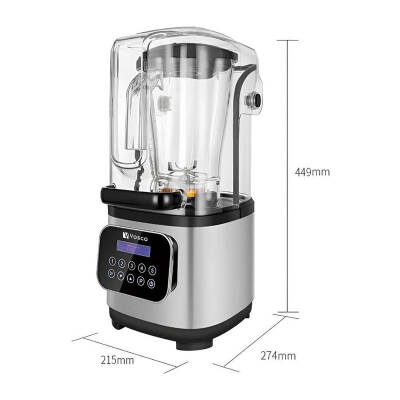 Vosco VHS-212C Pro Silent Gürültü Önleyici Kapaklı Dijital Bar Blender, 2 L, 2200 W, Gri - 2