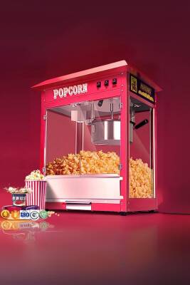 Vosco VZA-803 Otomatik Patlamış Mısır Makinesi, 300 gr Hazne Kapasitesi - 3